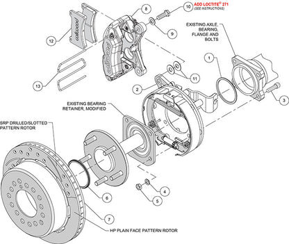 59-64 B-BODY FULL DISC BRAKE KIT,11" DRILLED ROTORS,BLACK CALIPERS