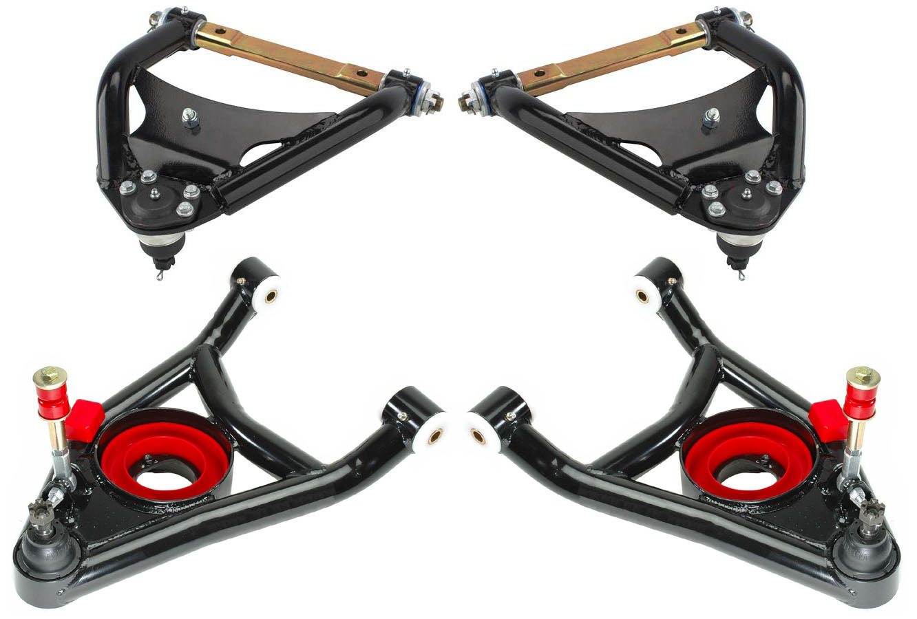 64-66 FULL 2" DROP,BRAKES,REAR KIT,RED