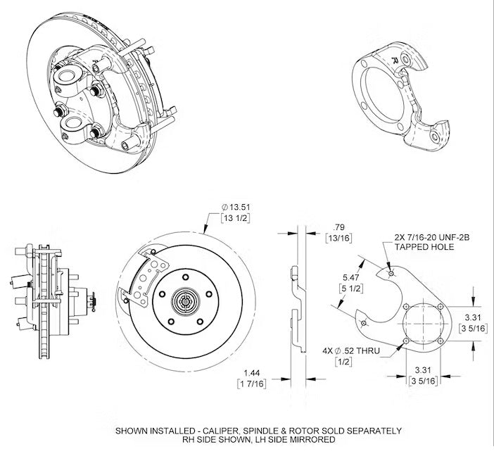 BRAKE BRACKET KIT,28-48 FORD>D-154