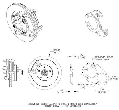 BRAKE BRACKET KIT,28-48 FORD>D-154