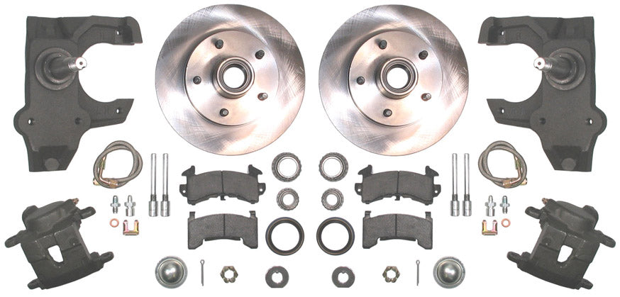 55-57 CHEVY DISC BRAKE & 2" DROP SPINDLE KIT,10.5" ROTORS,CALIPERS