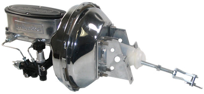 POWER BRAKE BOOSTER,CHROME,& WILWOOD POLISHED MASTER CYLINDER,67-72 GM A,67-69 F