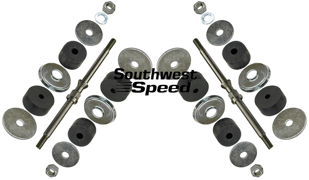 MOTOR MOUNT SHAFTS & RUBBERS,55-57 SET