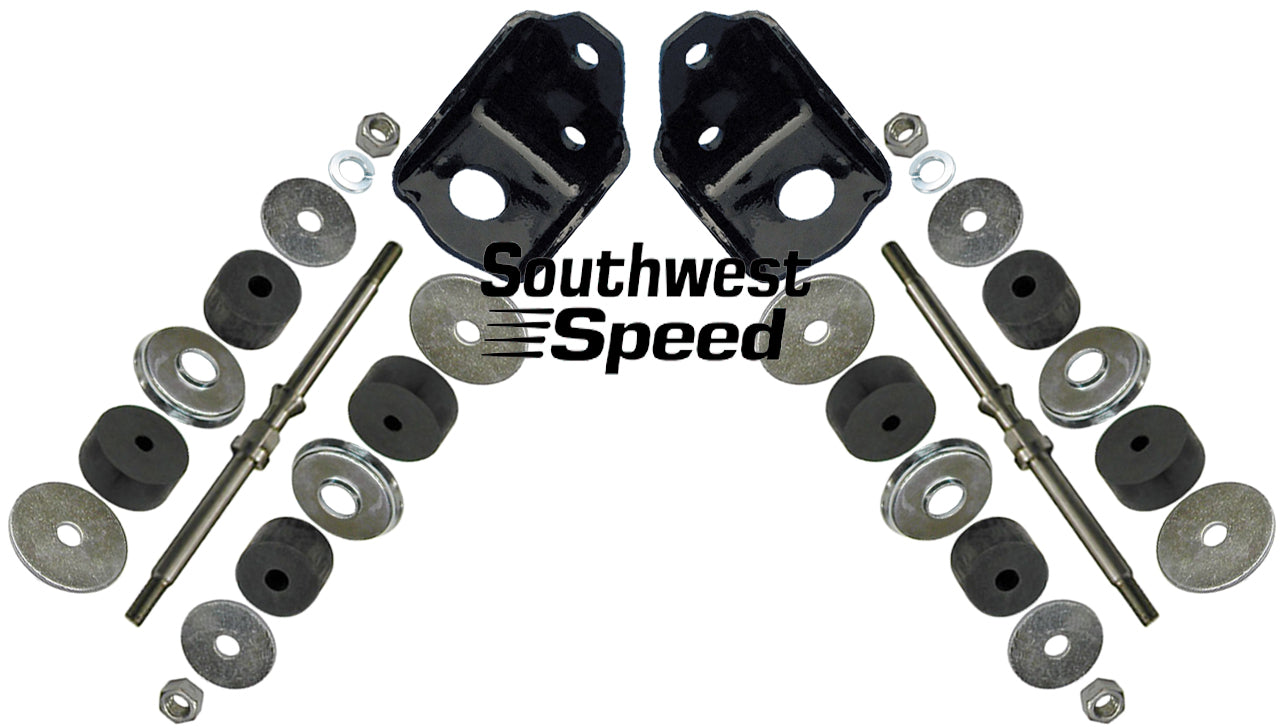 MOTOR MOUNT KIT,FRONT,55-57 CHEVY,V-8,PAIR