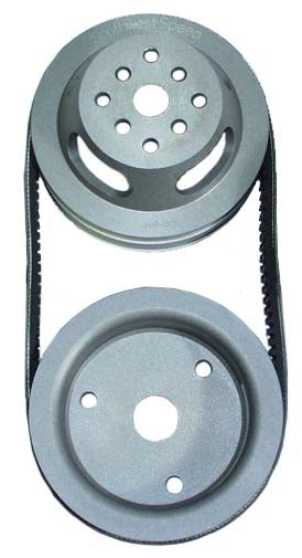 PULLEY & DUAL BELT COMBO,CAST,SHORT,1-1