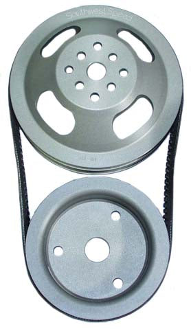 PULLEY & DUAL BELT COMBO,CAST,SHORT,21%