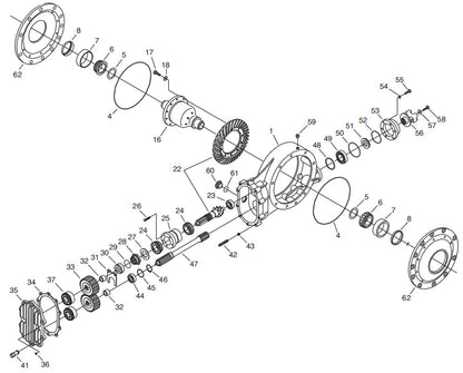 QUICK CHANGE REAR END ASSEMBLY,STREET ROD,STB,8.38" V8,58"W/AXLES