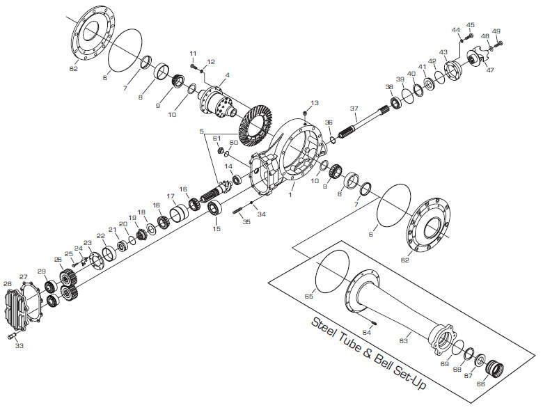 QUICK CHANGE REAR END ASSEMBLY,STREET ROD,STB,10"CHAMP,56",W/AXLES