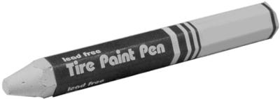 TIRE MARKER,WHITE,CRAYON TYPE