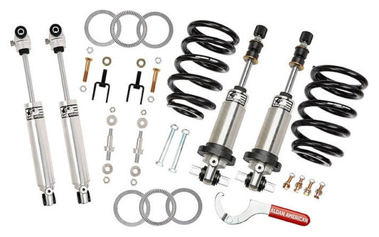 FRONT COILOVER & REAR SHOCK KIT,DOUBLE ADJUSTABLE,55-57 CHEVY,BBC