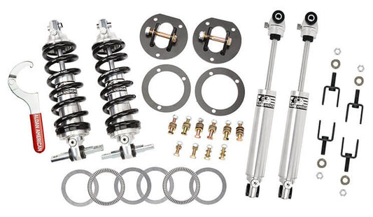 FRONT COILOVER & REAR SHOCK KIT,DOUBLE ADJUSTABLE,65-73 FORD MUSTANG,SBF