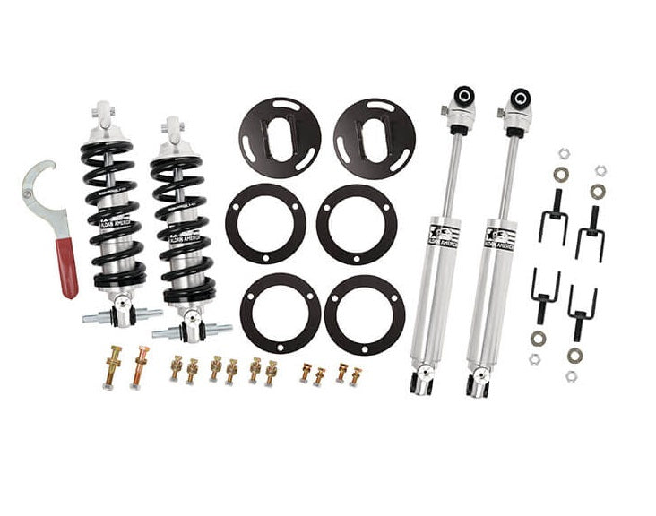 FRONT COILOVER & REAR SHOCK KIT,DOUBLE ADJUSTABLE,60-71 FORD FAIRLANE,FALCON,SBF