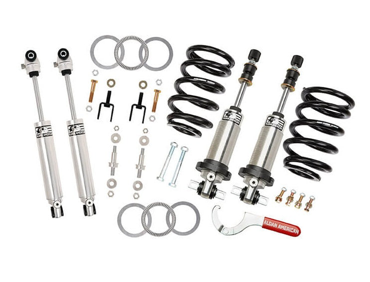 FRONT COILOVER & REAR SHOCK KIT,DOUBLE ADJUSTABLE,72-79 FORD RANCHERO,TORINO,BBF