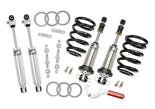 FRONT COILOVER & REAR SHOCK KIT,DOUBLE ADJUSTABLE,64-67 GM A-BODY,CHEVELLE,BBC