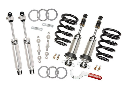 FRONT COILOVER & REAR SHOCK KIT,DOUBLE ADJUSTABLE,68-72 GM A-BODY,CHEVELLE,SBC
