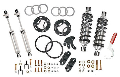 FRONT COILOVER & REAR SHOCK KIT,DOUBLE ADJUSTABLE,62-67 CHEVY II,NOVA,SBC