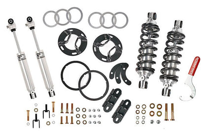 FRONT COILOVER & REAR SHOCK KIT,DOUBLE ADJUSTABLE,62-67 CHEVY II,NOVA,BBC