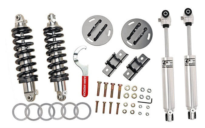 FRONT COILOVER & REAR SHOCK KIT,DOUBLE ADJUST,07-18 SILVERADO 1500,SINGLE CAB