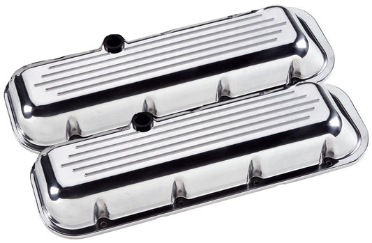 VALVE COVERS,BBC,BALL MILLED,SHORT,POLISHED