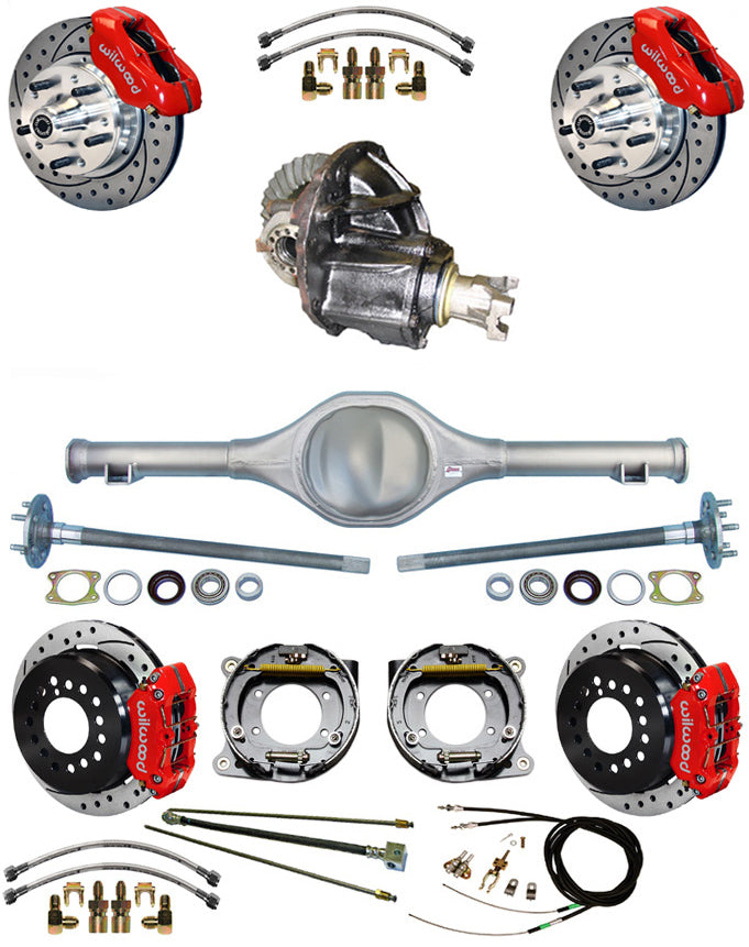 71-73 FULL SUSPENSION,BRAKES,REAR KIT,RED,D