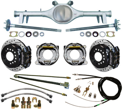 64-66 A-BODY REAR & WIL BRAKES,BLACK,DRILLED