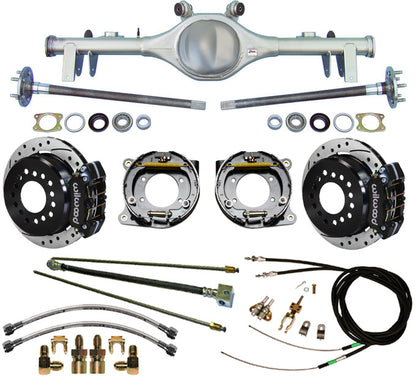 68-72 A-BODY REAR & WIL BRAKES,BLACK,DRILLED