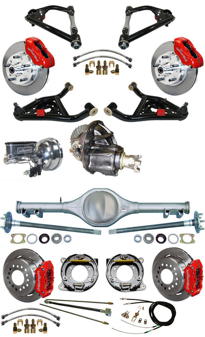 67-69 FULL SUSPENSION,BRAKES,REAR KIT,RED