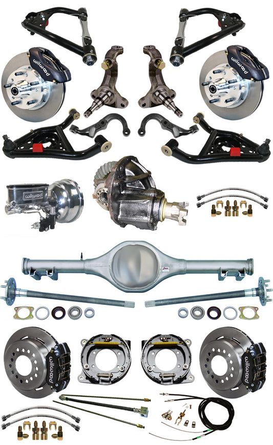 67-69 FULL SPINDLE,BRAKES,REAR KIT,BLACK