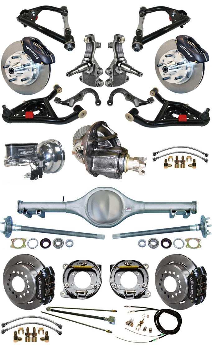 67-69 FULL 2" DROP,BRAKES,REAR KIT,BLACK