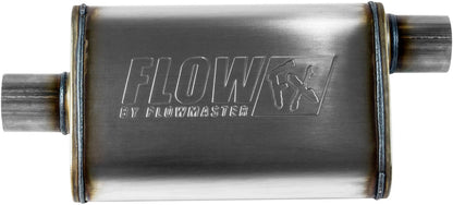 FLOW FX MUFFLER,2.5 OFFSET IN/CEN OUT
