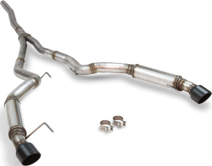 CAT-BACK EXHAUST,15-20 MUSTANG,2.3L,COMPACT,DUAL OUT REAR