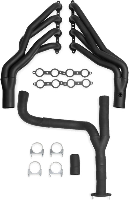 HEADER & Y-PIPE,5.3L VORTEC,1 7/8",07-13 SILVERADO,3",BLACK