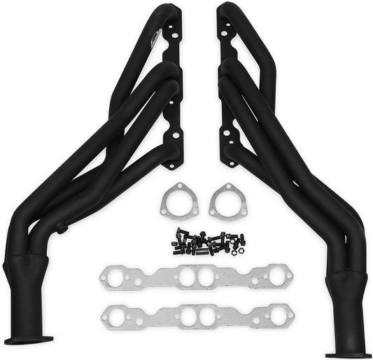 COMPETITION LONG TUBE HEADERS,88-98 GM TRUCK,SBC,BLACK