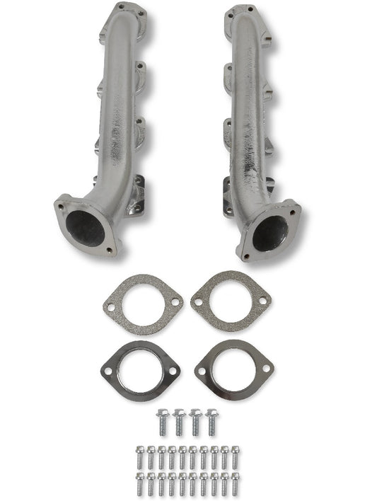 EXHAUST MANIFOLDS,HEMI SWAP,2 1/2 OUTLET,SILVER CERAMIC COATING