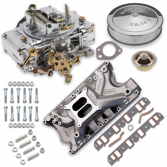 CARBURETOR & MANIFOLD KIT,750,FORD 351W,HOLLEY CLASSIC,STEALTH