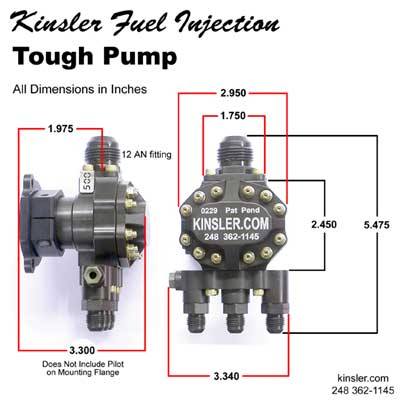 TOUGH PUMP 500,REG-F,INLET & 4 PORT OUT