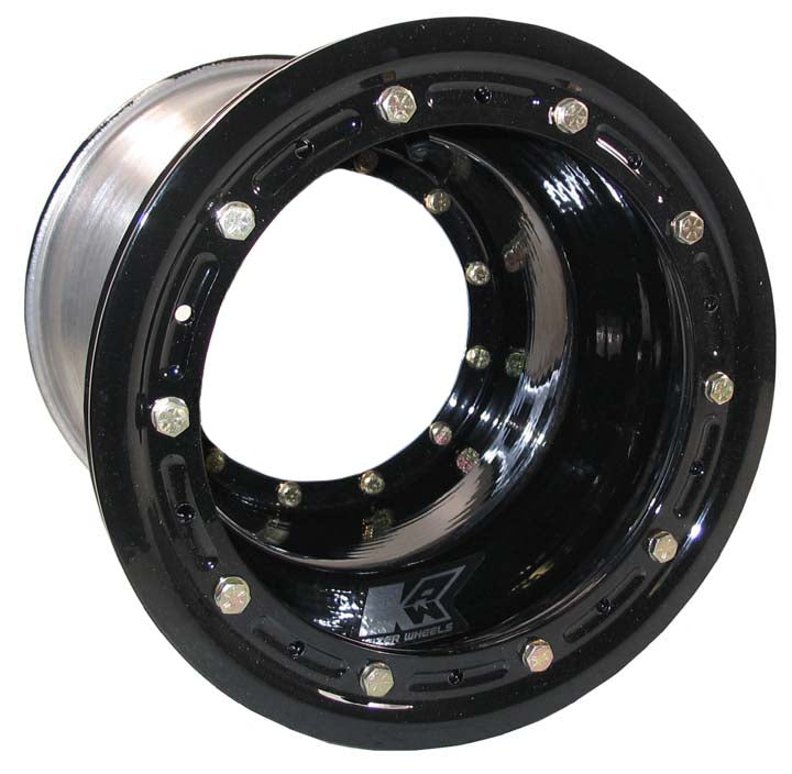 ALUMINUM WHEEL,BLACK,12 BOLT,10x6",2",BEADLOCK