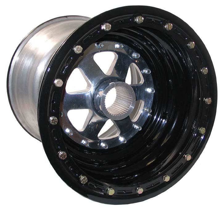 ALUMINUM WHEEL,BLACK,42 SP,15x16",8",INNER BL