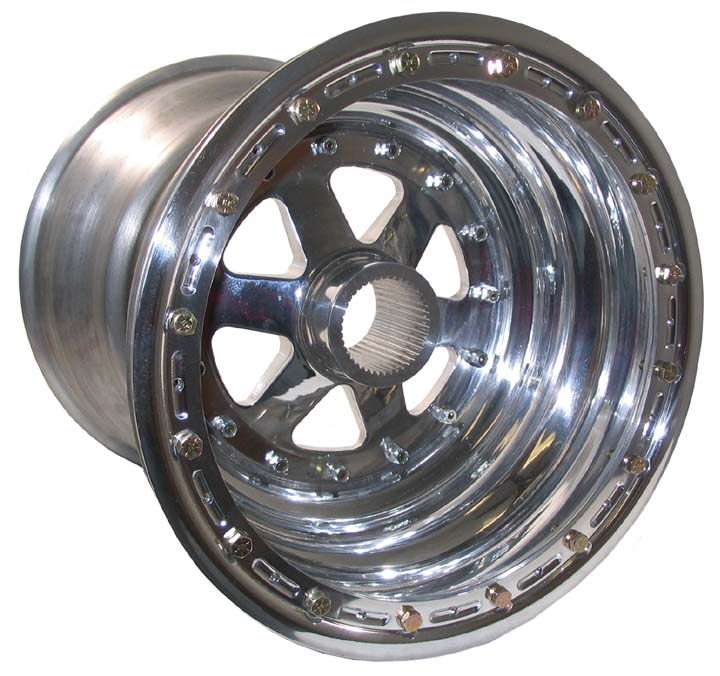 ALUMINUM WHEEL,POLISH,42 SP,15x15",7",INNER BL