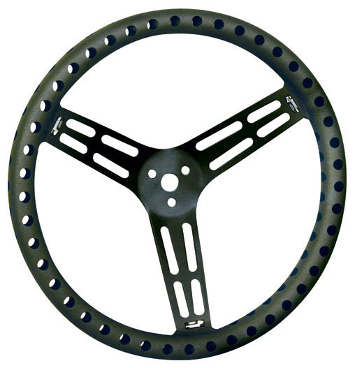 STEERING WHEEL,14",BLACK,DRILLED,DISH