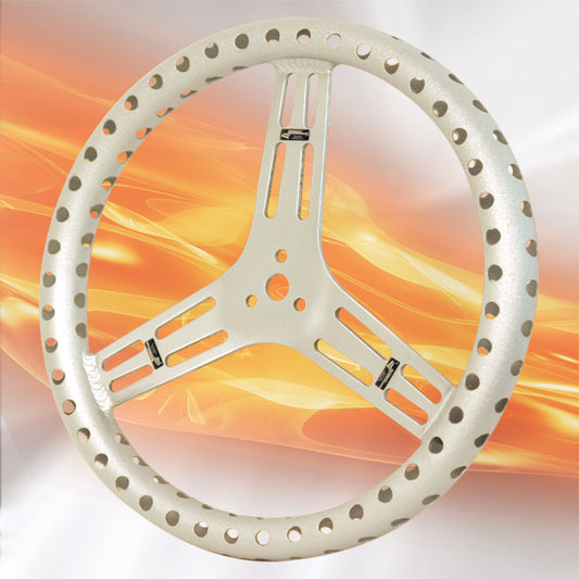 STEERING WHEEL,15",UNCOATED,DRILLED,FLAT