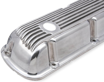 VALVE COVERS,SBF,62-85,221>351W,ALUM,FINNED,POLISHED