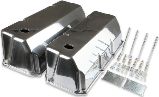 VALVE COVERS,FORD 351C,ALUM,TALL,POLISHED