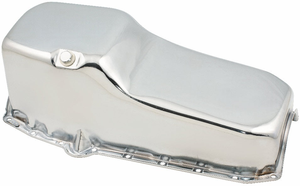 OIL PAN,SBC,65-79,CHROME