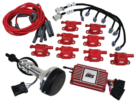 DIS IGNITION KIT,ECU,WIRES,FORD 351W,RED