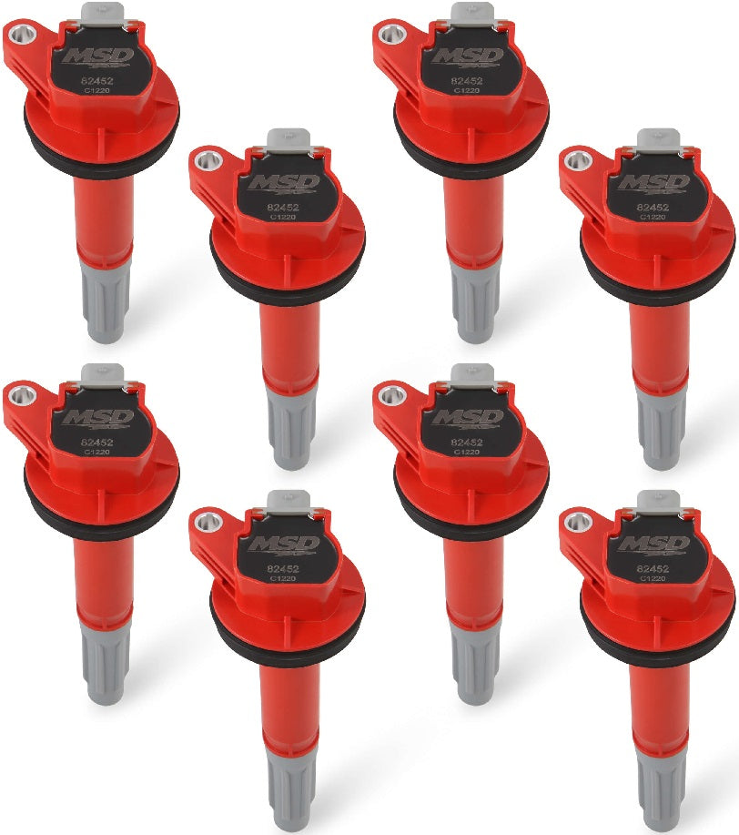 IGNITION COILS,16-20 MUSTANG,6.2L,RED,8PK