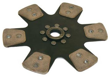 CLUTCH DISC,10.5",1 1/8-10 SPLINE,6 PAD