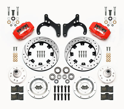 AIR SUSPENSION KIT,WIL 12" BRAKES,DRILLED,RED