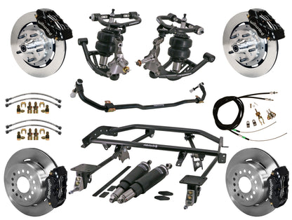 AIR RIDE & 4-LINK SYSTEM,WILWOOD 12" BRAKES,BLACK CALIPERS,67-69 GM F-BODY