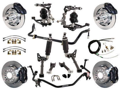 AIR RIDE SYSTEM,ARMS,BARS,WILWOOD 12" BRAKES,BLACK CALIPERS,64-67 GM A-BODY